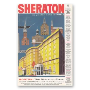 1957 Sheraton Plaza Hotel Print Ad | Boston