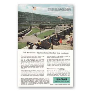 1957 Sinclair Print Ad | Fort Ticonderoga