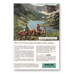 1957 Sinclair Print Ad | Waterton Lakes