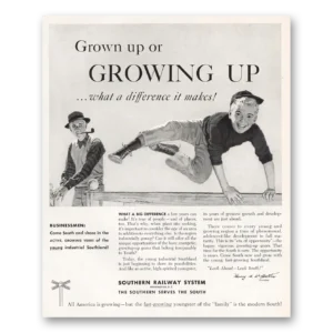 1957 Southern Railway Print Ad | Grown Up