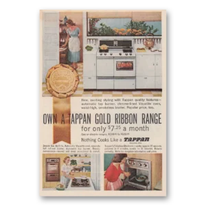 1957 Tappan Range Print Ad | Gold Ribbon