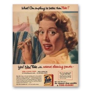 1957 Tide Detergent Print Ad | All Kinds Of Dirt