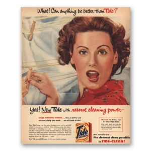 1957 Tide Detergent Print Ad | All Kinds Of Dirt