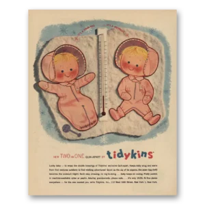 1957 Tidykins Print Ad | Two In One Quik Apart