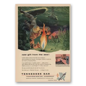 1957 Tennessee Gas Print Ad | New Gift