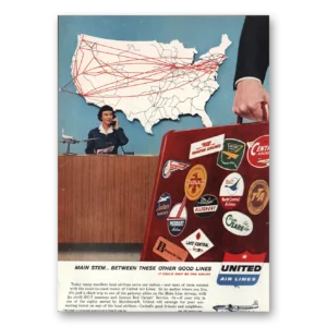 1957 United Airlines Print Ad | Main Stem