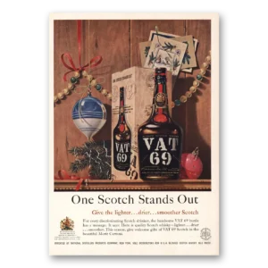 1957 VAT69 Print Ad | One Scotch