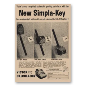 1957 Victor Calculator Print Ad | Simpla Key