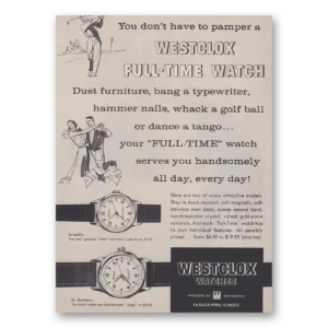 1957 Westclox Watches Print Ad | Full Time