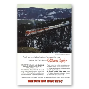 1957 California Zephyr Print Ad | High Sierra