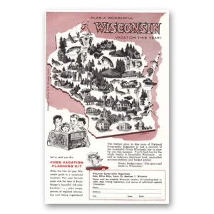 1957 Wisconsin Print Ad | Bucky Badger