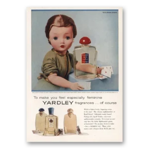 1957 Yardley Fragrances Print Ad | Especially Feminine
