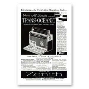 1957 Zenith Radio Print Ad | Tune World