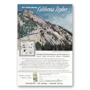 1959 California Zephyr Print Ad | Vista Dome