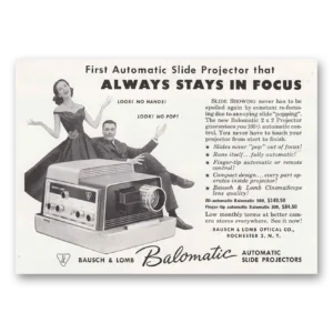 1958 Bausch & Lomb Balomatic Print Ad | Focus
