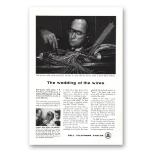 1958 Bell Telephone Print Ad | Cable Splicer