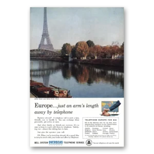 1958 Bell Telephone Print Ad | Europe