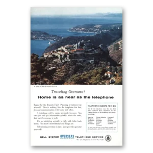 1958 Bell Telephone Print Ad | French Riviera