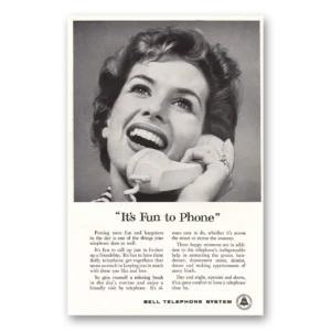 1958 Bell Telephone Print Ad | Fun To Phone