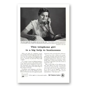 1958 Bell Telephone Print Ad | Vonna Shelton