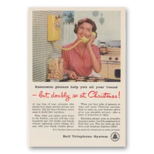 1958 Bell Telephone Print Ad | Christmas