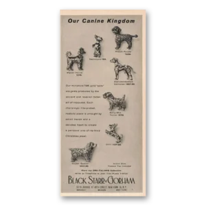 1958 Black Starr Gorham Print Ad | Canine Kingdom