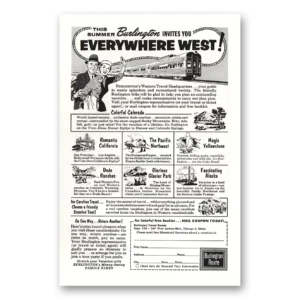 1958 Burlington Route Print Ad | Colorado