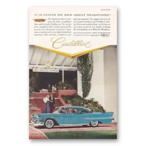 1958 Cadillac Print Ad | Del Monte Lodge