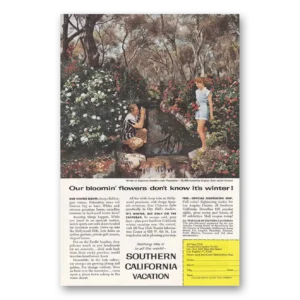 1958 Southern California Print Ad | Bloomin Flowers