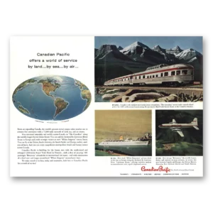 1958 Canadian Pacific Print Ad | World Service