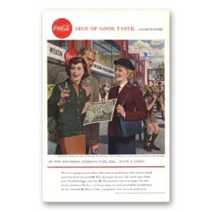 1958 Coca Cola Print Ad | Brussels Worlds Fair
