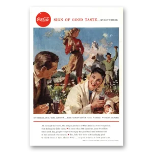 1958 Coca Cola Print Ad | Switzerland