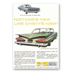 1958 Chevrolet Bel Air Print Ad | Nothings New Like