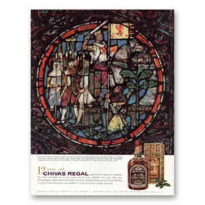 1958 Chivas Regal Print Ad | Cathedral Window
