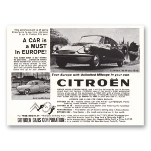 1958 Citroen Print Ad | Must Have