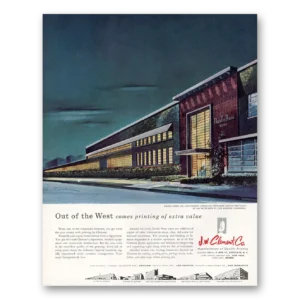 1958 J W Clement Print Ad | Out West