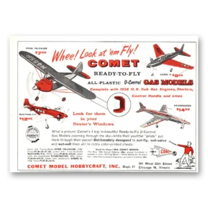 1958 Comet Model Hobbeycraft Print Ad | Whee