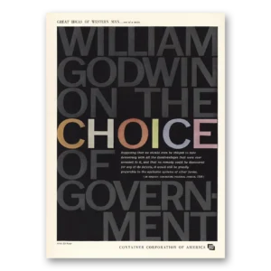 1958 Container Corporation of America Print Ad | William Godwin