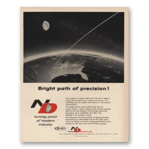 1958 New Departure Ball Bearings Print Ad | Bright Path Precision