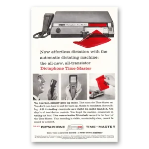 1958 Dictaphone Print Ad | Time Master