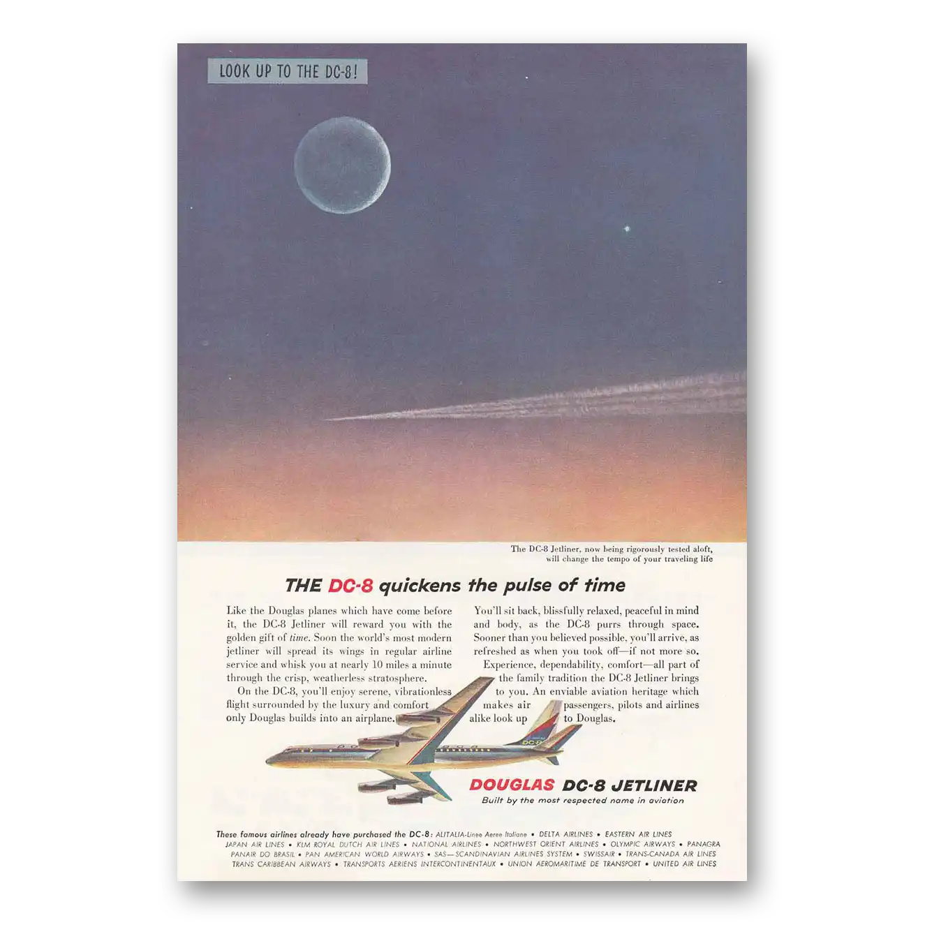 1958 Douglas DC8 Print Ad | Quickens Pulse