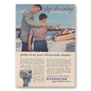 1958 Evinrude Print Ad | Stop Dreaming