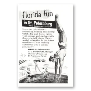 1958 St Petersburg Florida Print Ad | Florida Fun