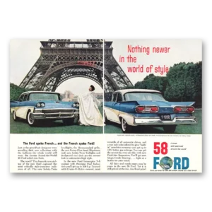 1957 Ford Print Ad | Eiffel Tower