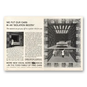 1958 Ford Motor Company Print Ad | Isolation Booth