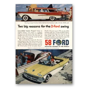 1958 Ford Print Ad | Big Reasons