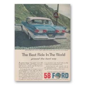1958 Ford Print Ad | Best Ride