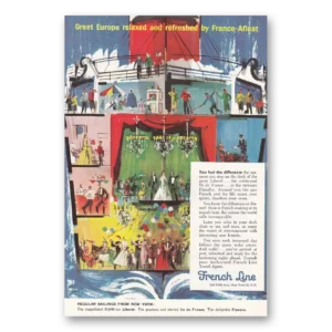 1958 French Line Print Ad | Greet Europe