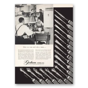 1958 Gorham Silver Print Ad | Woo Win