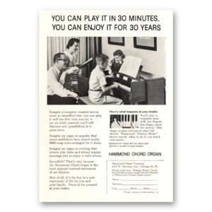 1958 Hammond Organ Print Ad | Chord Organ